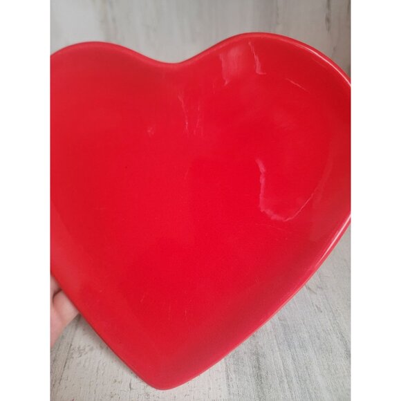 Ancora vintage red heart ceramic plate Valentine Italian - Picture 4 of 10